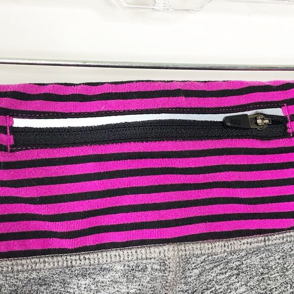 Lucy Medium Leggings Cropped Grey Pink Zipper Pocket - Picture 6 of 6